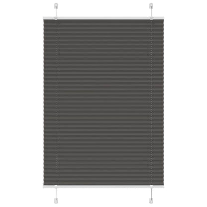 vidaXL Pleated Blind Black 90x100 cm Fabric Width 89.4 cm Polyester