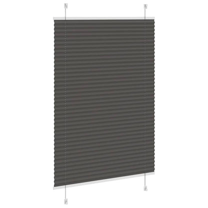 vidaXL Pleated Blind Black 90x100 cm Fabric Width 89,4 cm Polyester