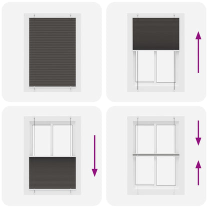 vidaXL Pleated Blind Black 90x100 cm Fabric Width 89,4 cm Polyester