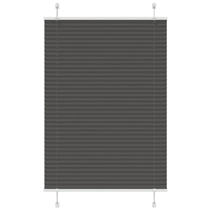 vidaXL Pleated Blind Black 95x100 cm Fabric Width 94.4 cm Polyester