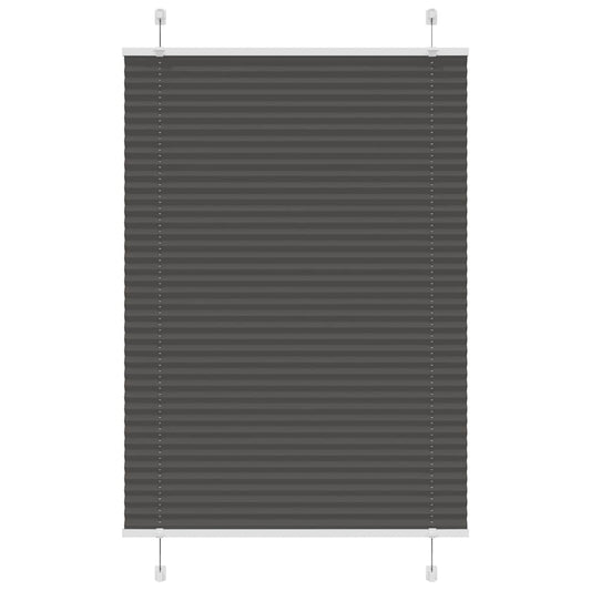 vidaXL Pleated Blind Black 95x100 cm Fabric Width 94,4 cm Polyester
