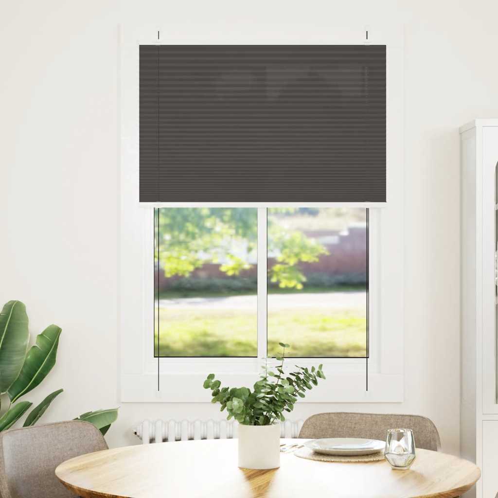 vidaXL Pleated Blind Black 95x100 cm Fabric Width 94,4 cm Polyester