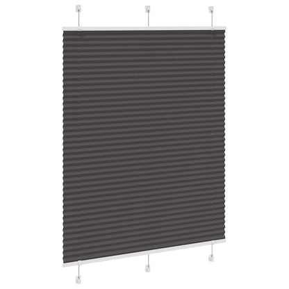 vidaXL Pleated Blind Black 110x100 cm Fabric Width 109,4 cm Polyester