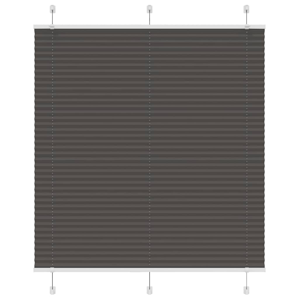 vidaXL Pleated Blind Black 115x100 cm Fabric Width 114,4 cm Polyester