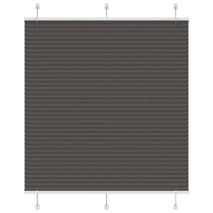 vidaXL Pleated Blind Black 115x100 cm Fabric Width 114,4 cm Polyester