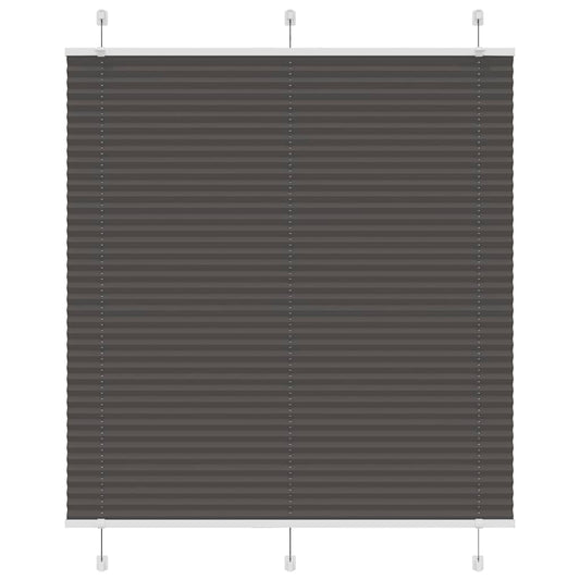 vidaXL Pleated Blind Black 115x100 cm Fabric Width 114,4 cm Polyester