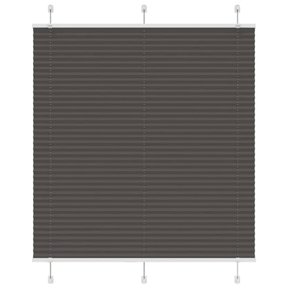 vidaXL Pleated Blind Black 120x100 cm Fabric Width 119.4 cm Polyester