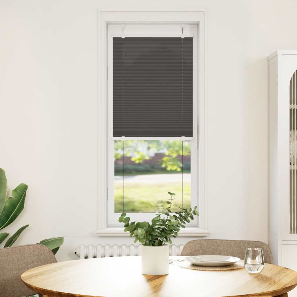 vidaXL Pleated Blind Black 45x150 cm Fabric Width 44.4 cm Polyester