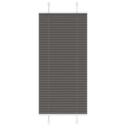 vidaXL Pleated Blind Black 55x150 cm Fabric Width 54,4 cm Polyester