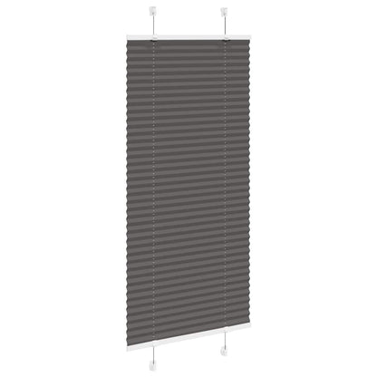 vidaXL Pleated Blind Black 55x150 cm Fabric Width 54,4 cm Polyester