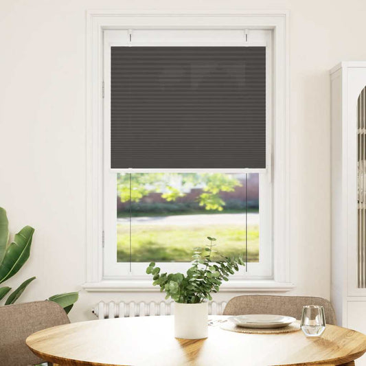 vidaXL Pleated Blind Black 75x150 cm Fabric Width 74,4 cm Polyester