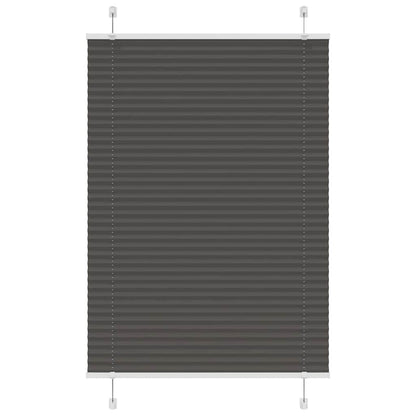 vidaXL Pleated Blind Black 90x150 cm Fabric Width 89.4 cm Polyester