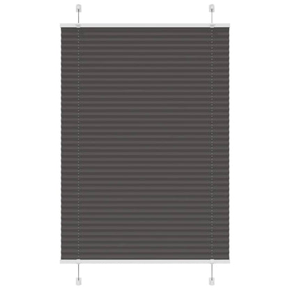 vidaXL Pleated Blind Black 95x150 cm Fabric Width 94.4 cm Polyester