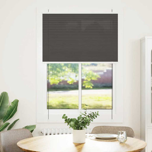 vidaXL Pleated Blind Black 95x150 cm Fabric Width 94,4 cm Polyester