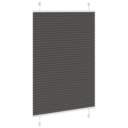 vidaXL Pleated Blind Black 100x150 cm Fabric Width 99.4 cm Polyester
