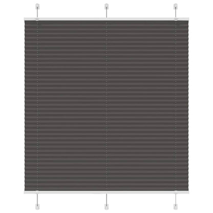 vidaXL Pleated Blind Black 115x150 cm Fabric Width 114.4 cm Polyester