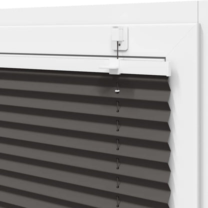 vidaXL Pleated Blind Black 115x150 cm Fabric Width 114.4 cm Polyester