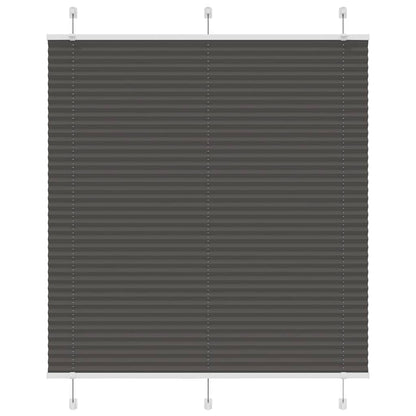vidaXL Pleated Blind Black 120x150 cm Fabric Width 119.4 cm Polyester