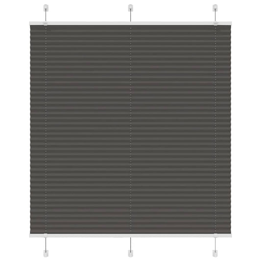 vidaXL Pleated Blind Black 120x150 cm Fabric Width 119,4 cm Polyester