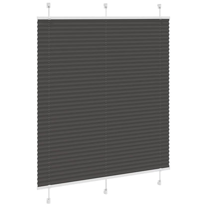 vidaXL Pleated Blind Black 120x150 cm Fabric Width 119,4 cm Polyester