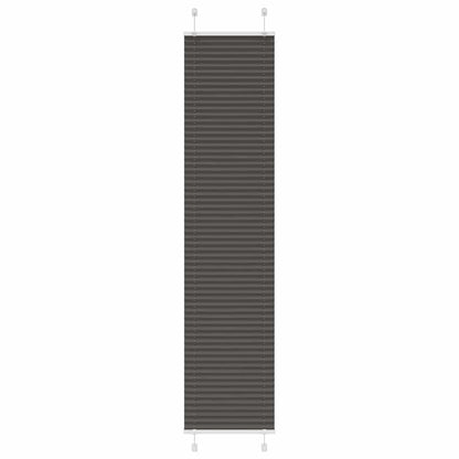 vidaXL Pleated Blind Black 40x200 cm Fabric Width 39.4 cm Polyester