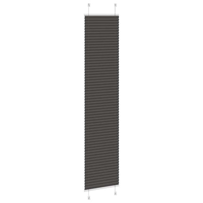 vidaXL Pleated Blind Black 40x200 cm Fabric Width 39,4 cm Polyester