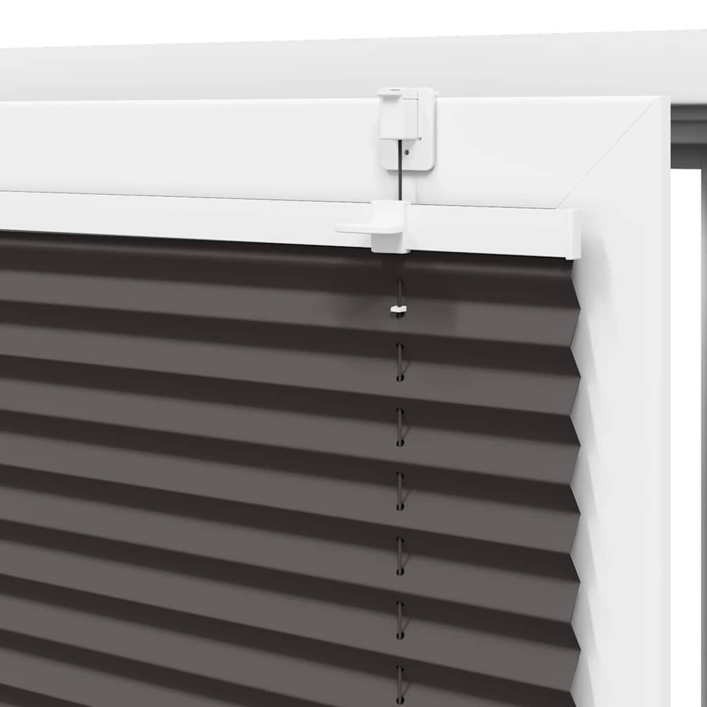 vidaXL Pleated Blind Black 40x200 cm Fabric Width 39.4 cm Polyester
