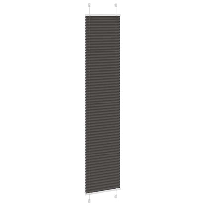 vidaXL Pleated Blind Black 50x200 cm Fabric Width 49,4 cm Polyester