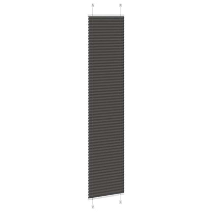 vidaXL Pleated Blind Black 50x200 cm Fabric Width 49,4 cm Polyester