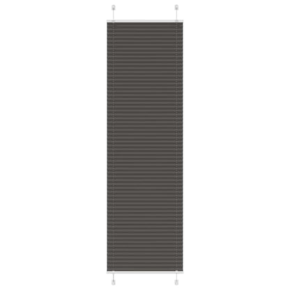 vidaXL Pleated Blind Black 55x200 cm Fabric Width 54.4 cm Polyester