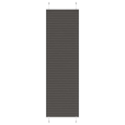 vidaXL Pleated Blind Black 65x200 cm Fabric Width 64,4 cm Polyester
