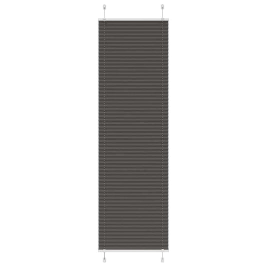 vidaXL Pleated Blind Black 65x200 cm Fabric Width 64,4 cm Polyester