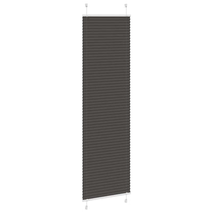 vidaXL Pleated Blind Black 65x200 cm Fabric Width 64,4 cm Polyester