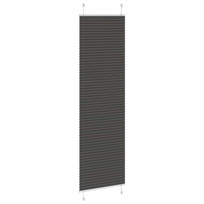 vidaXL Pleated Blind Black 65x200 cm Fabric Width 64,4 cm Polyester