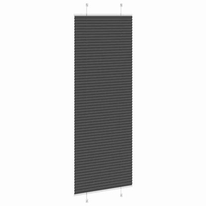vidaXL Pleated Blind Black 70x200 cm Fabric Width 69,4 cm Polyester