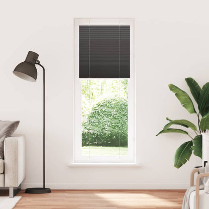 vidaXL Pleated Blind Black 75x200 cm Fabric Width 74,4 cm Polyester