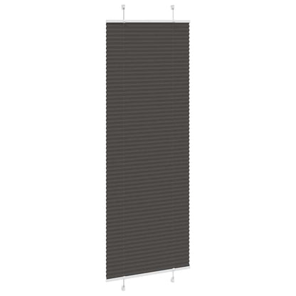 vidaXL Pleated Blind Black 75x200 cm Fabric Width 74,4 cm Polyester