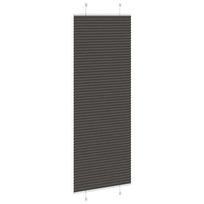 vidaXL Pleated Blind Black 75x200 cm Fabric Width 74,4 cm Polyester