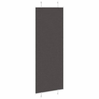 vidaXL Pleated Blind Black 80x200 cm Fabric Width 79,4 cm Polyester