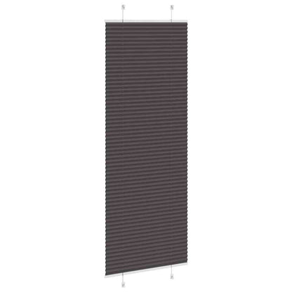vidaXL Pleated Blind Black 80x200 cm Fabric Width 79,4 cm Polyester