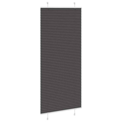 vidaXL Pleated Blind Black 90x200 cm Fabric Width 89,4 cm Polyester