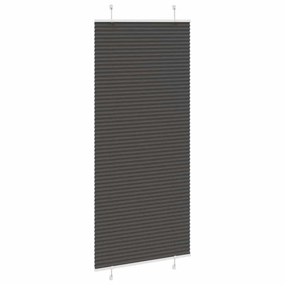 vidaXL Pleated Blind Black 90x200 cm Fabric Width 89,4 cm Polyester