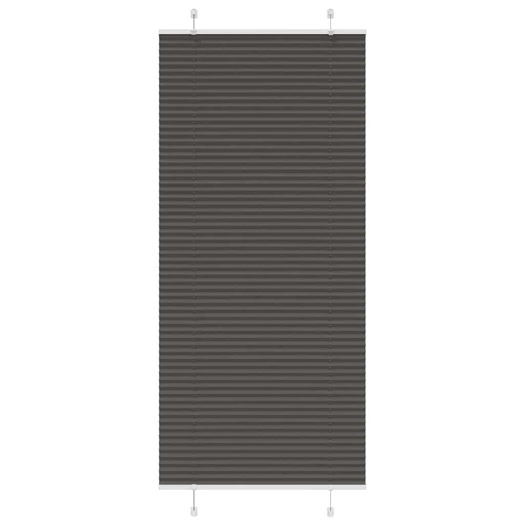 vidaXL Pleated Blind Black 95x200 cm Fabric Width 94,4 cm Polyester
