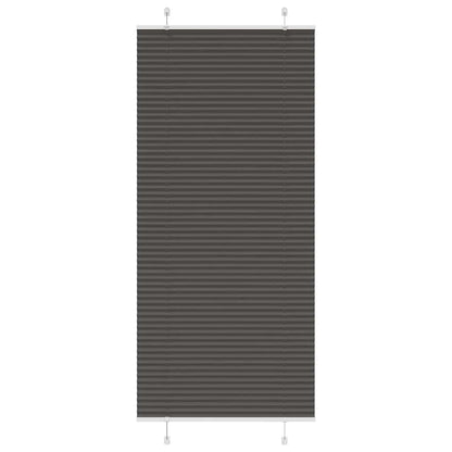 vidaXL Pleated Blind Black 95x200 cm Fabric Width 94,4 cm Polyester