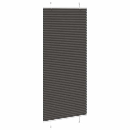 vidaXL Pleated Blind Black 95x200 cm Fabric Width 94,4 cm Polyester