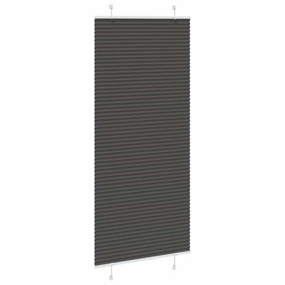 vidaXL Pleated Blind Black 100x200 cm Fabric Width 99.4 cm Polyester