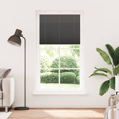 vidaXL Pleated Blind Black 110x200 cm Fabric Width 109,4 cm Polyester