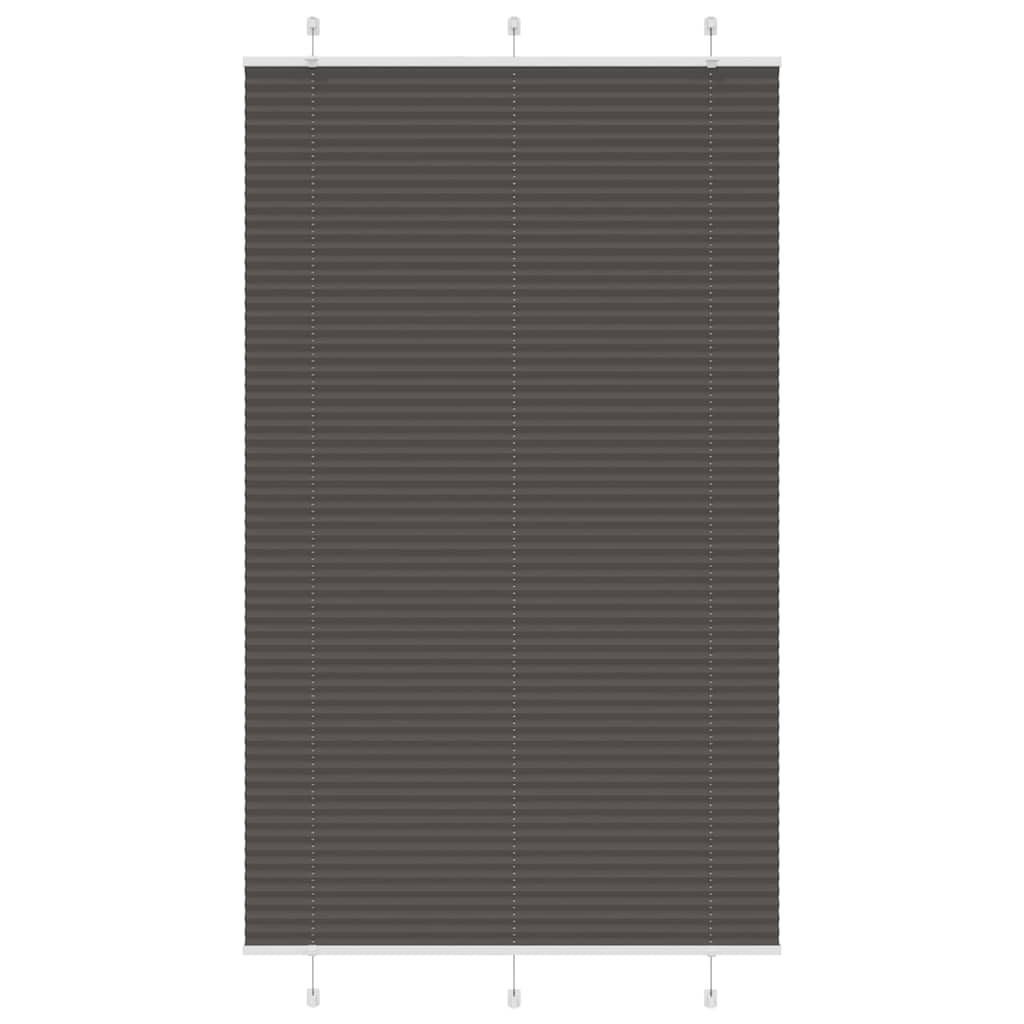 vidaXL Pleated Blind Black 120x200 cm Fabric Width 119,4 cm Polyester