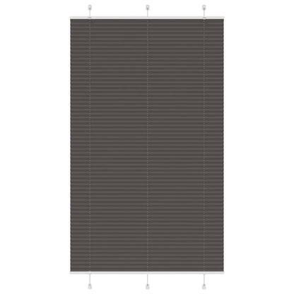 vidaXL Pleated Blind Black 120x200 cm Fabric Width 119,4 cm Polyester