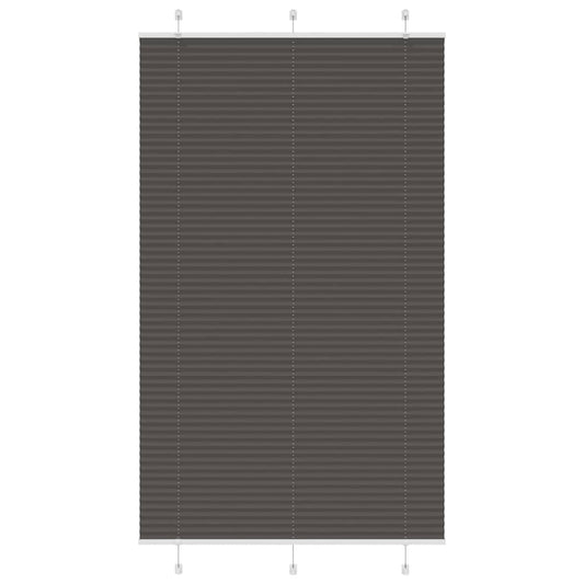 vidaXL Pleated Blind Black 120x200 cm Fabric Width 119,4 cm Polyester